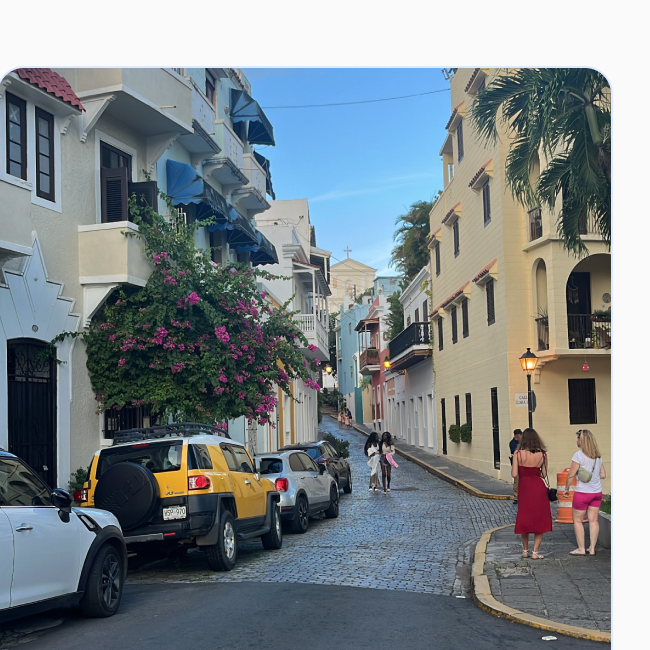 A colorful city street